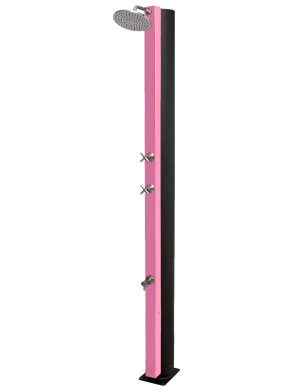CRM 40L Pembe Solar Duş - Ayak Yıkama Musluklu