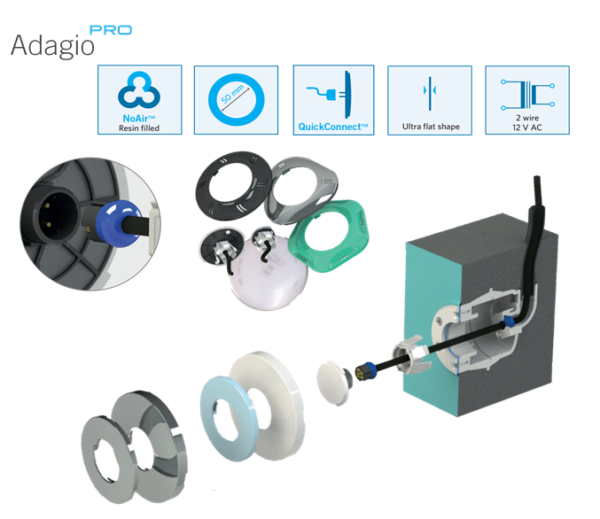 Adagio Pro 3000 lm Kadar 75 W Renkli Işık Ø 170 mm - Görsel 2