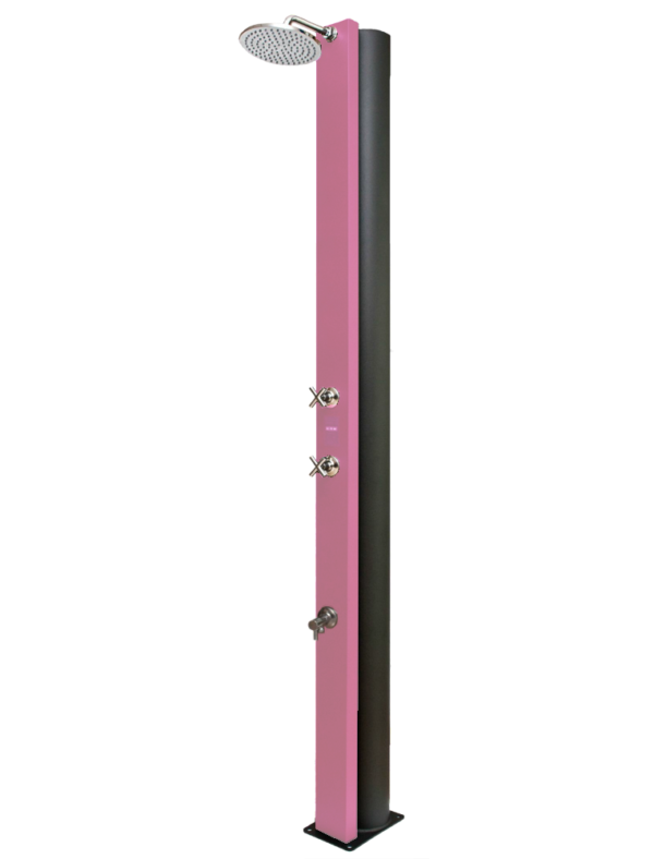 CRM Cross Pembe Solar Duş - Ayak Yıkama Musluklu